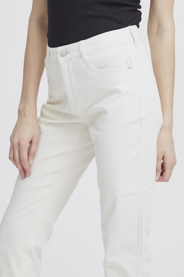 Fransa FRVOMAX Capri pants White – Shop White FRVOMAX Capri pants