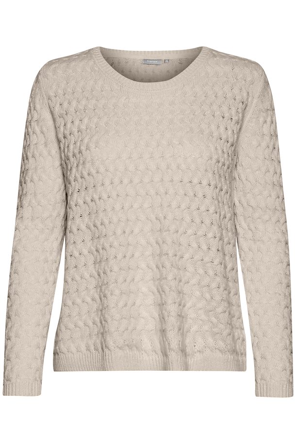 Fransa Knitted Pullover Beige Melange Shop Beige Melange Knitted Pullover From Size S Xl Here