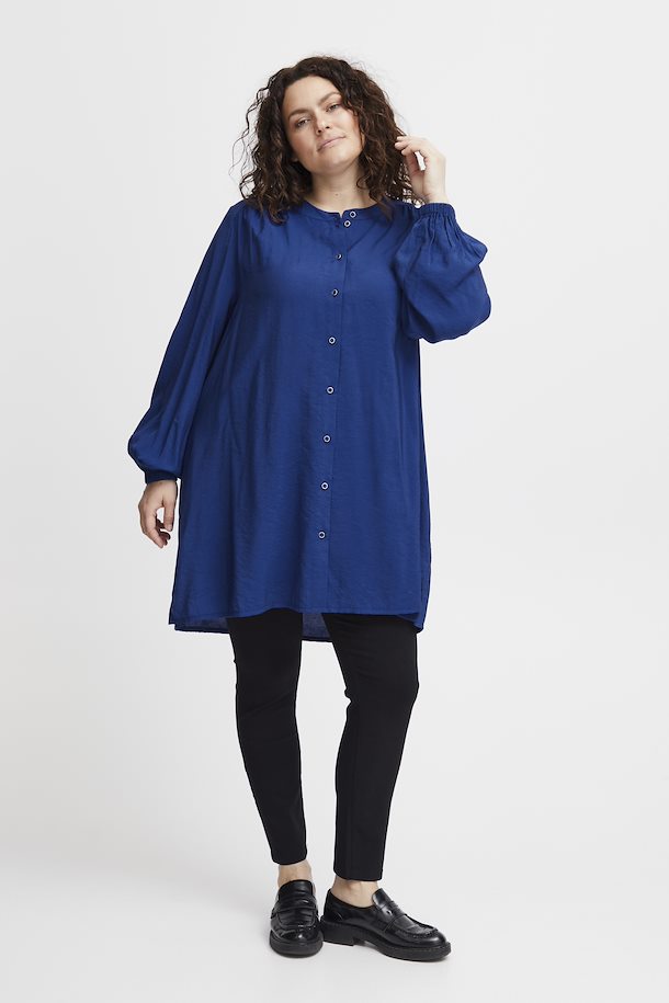 Fransa Plus Size Selection Dress Bellwether Blue – Shop Bellwether Blue ...