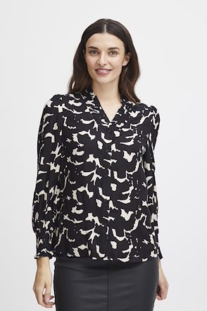 Fransa FRFLOWY Blouse graphic Black Black Shop – from FRFLOWY Blouse XS-XXL graphic here size