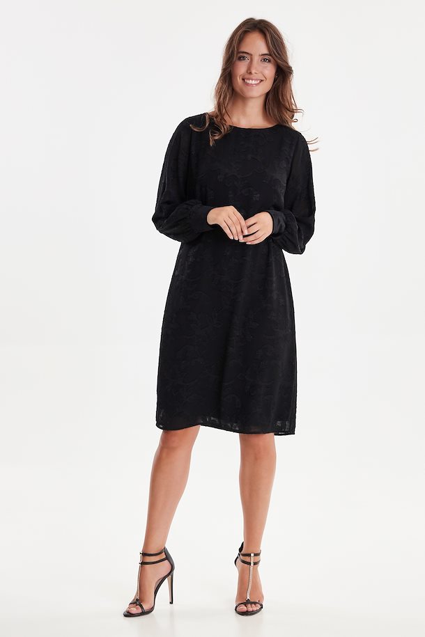 Fransa Dress Black from size here – Black Dress XS-XXL Shop