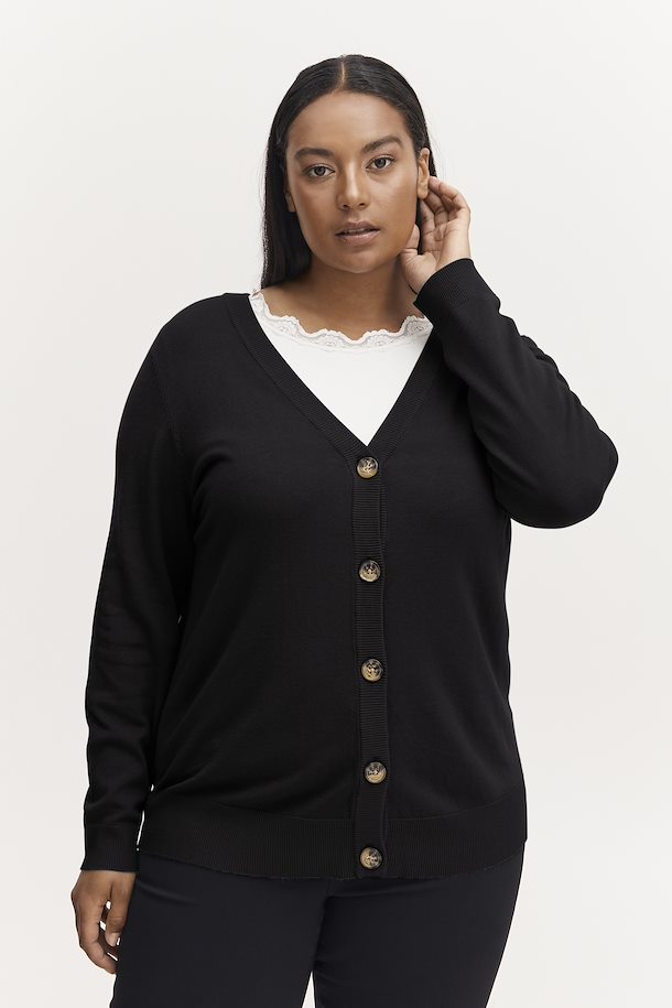Size size FPBLUME Cardigan Plus 42/44-54/ FPBLUME Black Shop from Selection – Black Fransa Cardigan