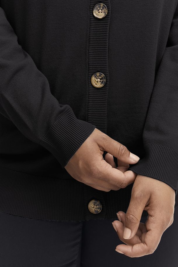Fransa Plus Size Selection FPBLUME Cardigan Black – Shop Black FPBLUME  Cardigan from size 42/44-54/56 here