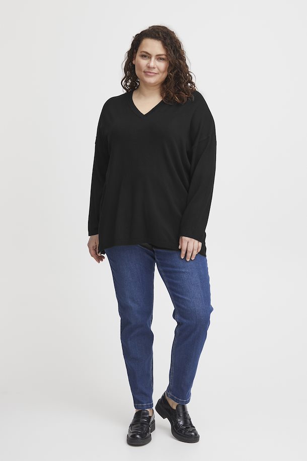 FPBLUME from 42/44-54/56 Black Pullover Pullover size Shop – Fransa Plus Size Black here FPBLUME Selection