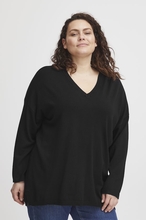 Fransa Plus Size Selection FPBLUME Pullover Black – Shop Black FPBLUME  Pullover from size 42/44-54/