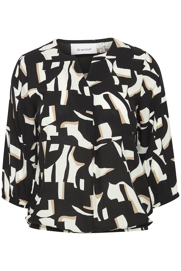 Fransa Plus Size Selection FPFLOWY Blouse Black graphic – Shop Black  graphic FPFLOWY Blouse from size 44-56 here