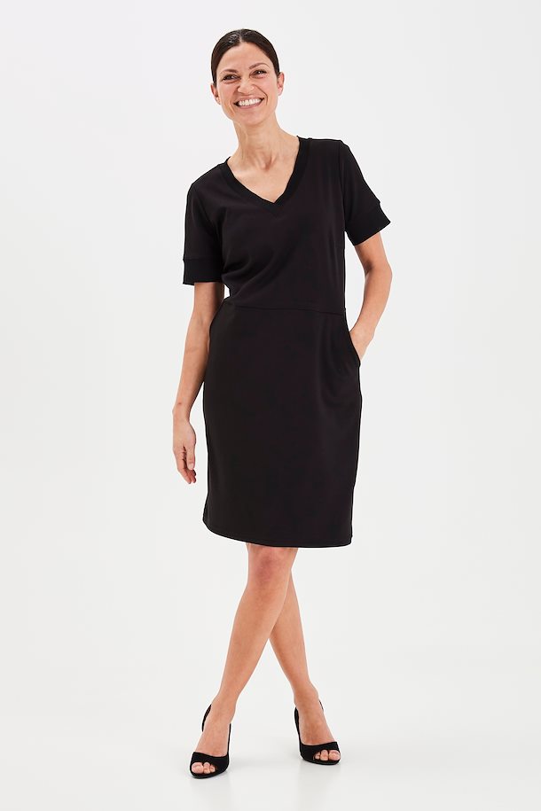 Fransa Jersey dress Black – Shop Black Jersey dress from size XS-XXL here