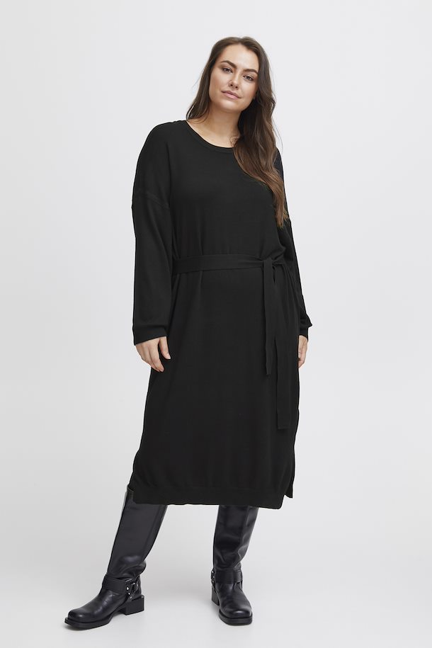 Fransa Plus Size Kjole Black – Køb Black Kjole fra str. 46/48-54/56 her