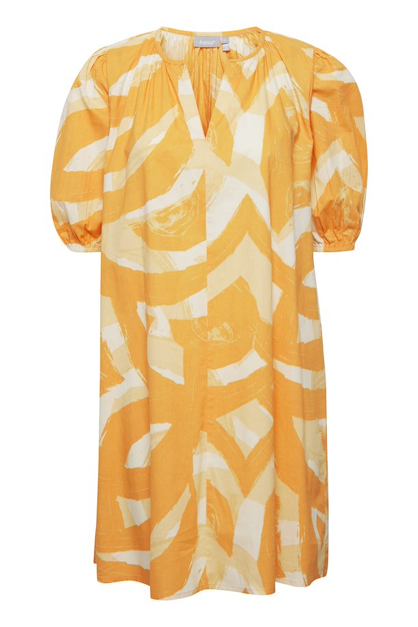 Fransa Dress Blazing Orange Mix Dress Shop Orange XS-XXL from Mix – here Blazing size