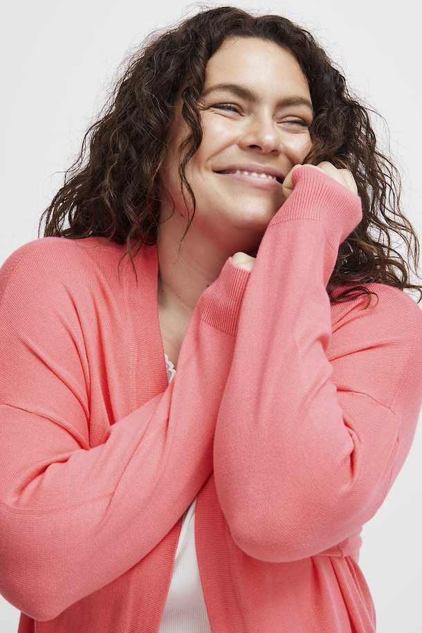 Fransa Plus Size Paradise Selection Coral Cardigan – Paradise size Coral 42/44-54/56 Cardigan FPBLUME Shop FPBLUME here from