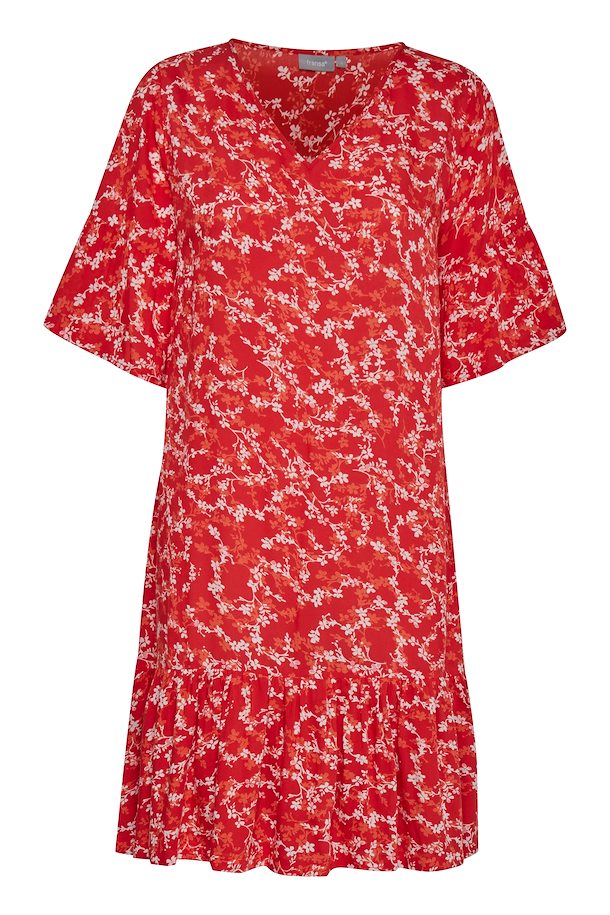 Fransa Dress Fiery Red mix – Shop Fiery Red mix Dress from size XS-XL here