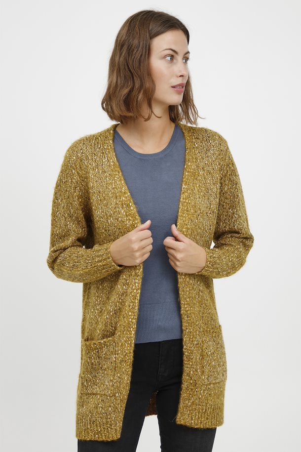 Brown Knitted XS-XXL Golden – Knitted mix Shop Brown size Golden cardigan Fransa cardigan mix from