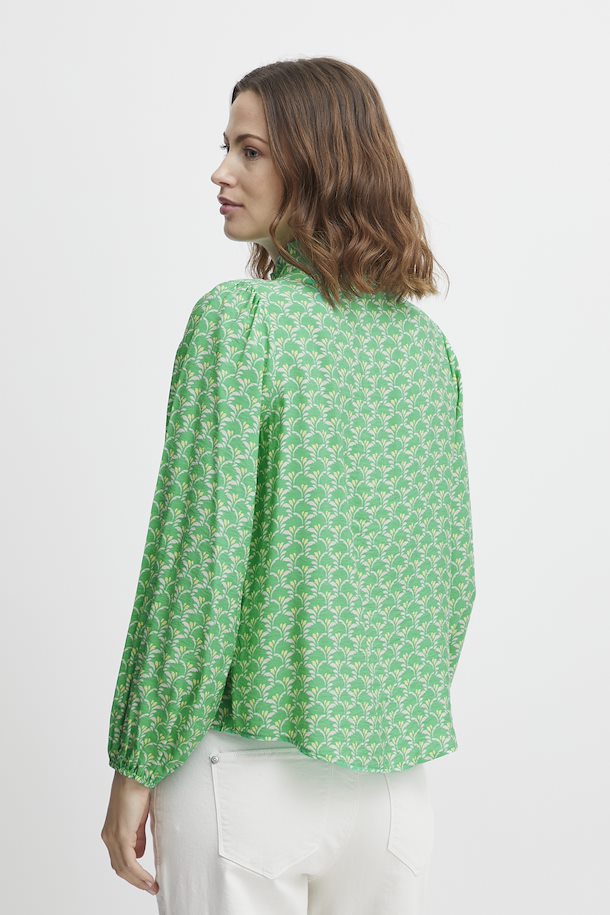 Fransa Blouse with long sleeve Holly Green MIX C – Shop Holly Green MIX C  Blouse with long sleeve from size S-XXL here | Blusenkleider