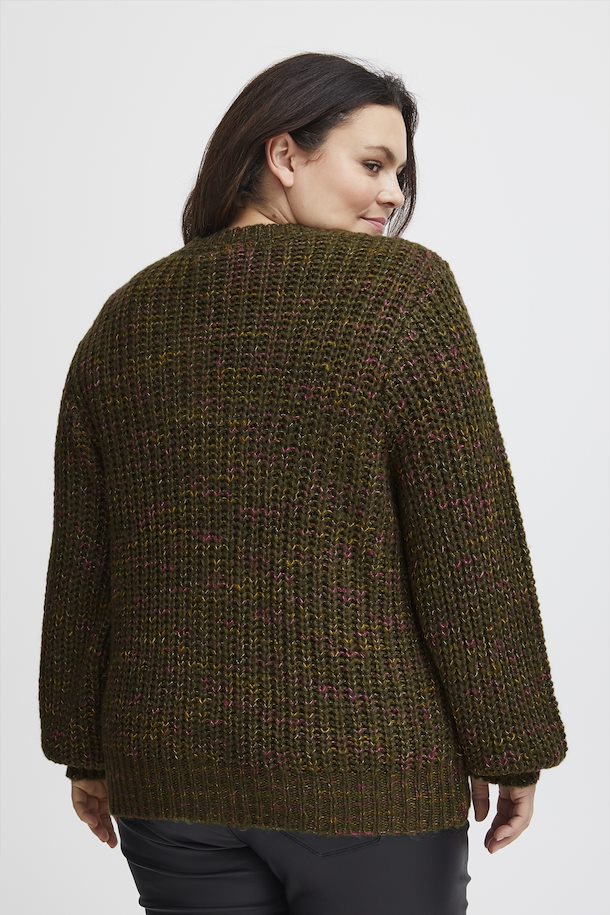 Fransa Plus Size Selection cardigan size Melange Rifle Green Knitted Green Knitted Rifle from Melange 46/48-54/56 – Shop cardigan here