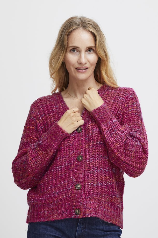 Fransa FRALISON from size Cardigan Berry – Very Melange Berry Shop Cardigan XS-XXL FRALISON Melange Very